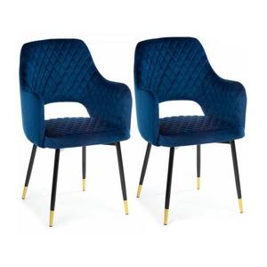 HowHomely SADA 2x Jídelní židle SENKO modrá obraz