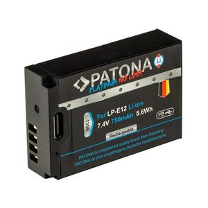PATONA PATONA - Aku Canon LP-E12 750mAh Li-Ion Platinum USB-C nabíjení obraz