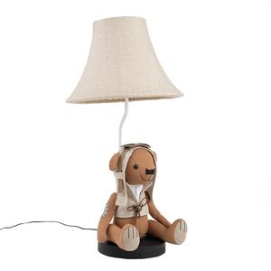Kinder tafellamp beer bruin - Charles obraz