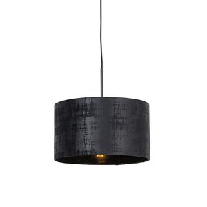 Moderní závěsná lampa černá s černým odstínem 35 cm - Combi obraz