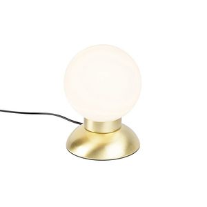 Designová stolní lampa zlatá stmívatelná včetně LED - Majestic obraz