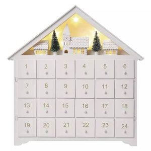 EMOS LED dřevěný adventní kalendář dům, 35x33cm DCWW02 obraz