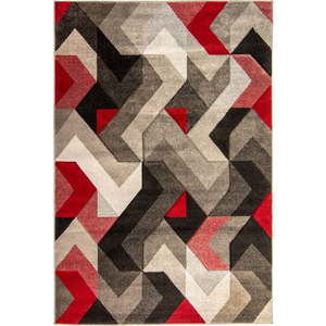 Červeno-šedý koberec Flair Rugs Aurora, 120 x 170 cm obraz