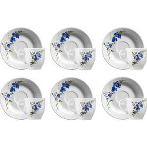 Bílo-modré porcelánové šálky v sadě 6 ks 0.9 l – Hermia obraz