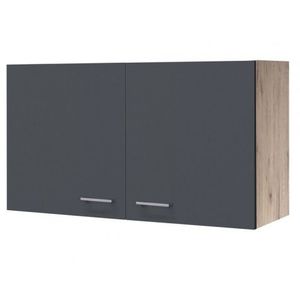 Horní kuchyňská skříňka Tiago H100, dub san remo/šedá, šířka 100 cm obraz