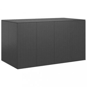 Zahradní úložný box PE ratan 194 x 100 x 103 cm černý obraz
