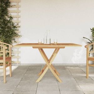 Skládací zahradní stůl 120 x 120 x 75 cm masivní teakové dřevo obraz