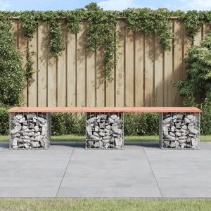 Zahradní lavice gabionový design 203x44x42 cm masivní douglaska obraz