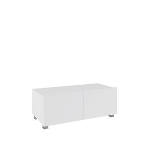 ArtGiB TV stolek 100 CALABRINI C-11 | bílá/bílý lesk obraz
