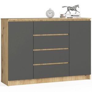 Ak furniture Komoda Tove K 138, 4 cm dub artisan/šedý grafit obraz