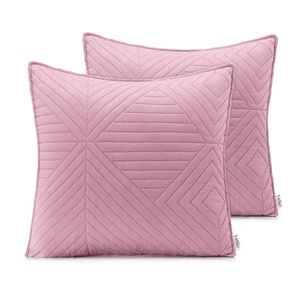 Povlaky na polštáře AmeliaHome Softa růžové/stříbrné, velikost 45x45*2 obraz
