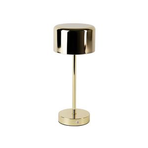 Moderní stolní lampa mosazná dobíjecí - Poppie obraz