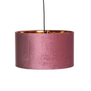 Moderní závěsná lampa růžová se zlatem 40 cm - Rosalina obraz