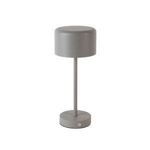 Moderní stolní lampa šedá dobíjecí - Poppie obraz