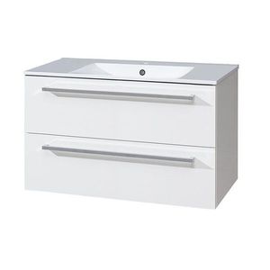 MEREO Bino, koupelnová skříňka s keramickým umyvadlem 101 cm, bílá CN662 obraz