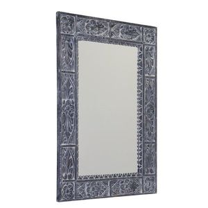 SAPHO UBUD zrcadlo ve vyřezávaném rámu 70x100cm, šedá IN231 obraz