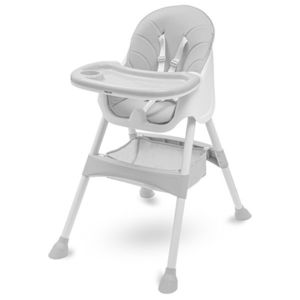 Jídelní židlička KLEA, šedá/bílá obraz