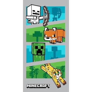 Carbotex Dětská osuška Minecraft Zvířátka, 70 x 140 cm obraz