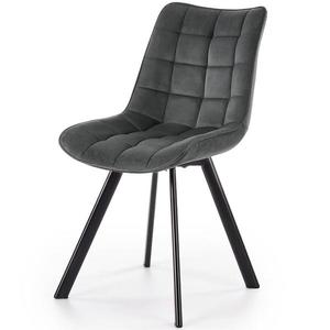 Židle K332 látka velvet/kov tmavě šedá obraz