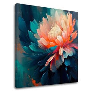 Designová dekorace na plátně Barevné otisky květin 60x60 cm obraz