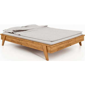 Dvoulůžková postel z dubového dřeva 200x200 cm Retro - The Beds obraz