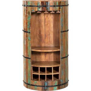 Vinotéka z recyklovaného dřeva v přírodní barvě na 8 lahví, 60x115 cm Kaveri – Interia Home & Living obraz