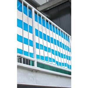 Bílo-modrá plastová balkonová zástěna 500x90 cm – Garden Pleasure obraz