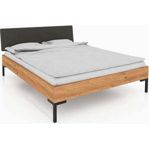 Dvoulůžková postel z dubového dřeva s čalouněným čelem 140x200 cm Abies 1 – The Beds obraz