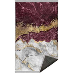 Bílo-vínový pratelný koberec 160x230 cm – Mila Home obraz