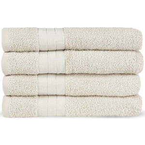 Béžové froté bavlněné ručníky v sadě 4 ks 50x100 cm – Good Morning obraz