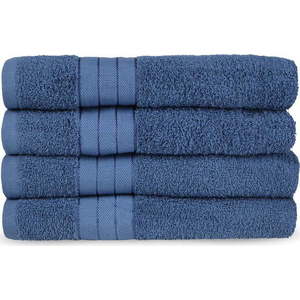 Modré bavlněné ručníky v sadě 4 ks 50x100 cm – Good Morning obraz