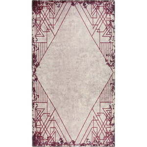 Červeno-krémový pratelný koberec běhoun 200x80 cm - Vitaus obraz