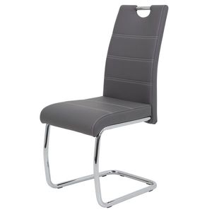 Jídelní židle FLORA S šedá, syntetická kůže obraz