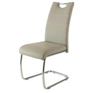 Jídelní židle FLORA S krémová, syntetická kůže obraz