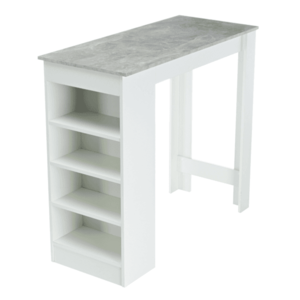 Barový stůl MOJITO beton/bílá obraz