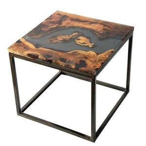Odkládací stolek RESIN 50x50 cm, šedá obraz