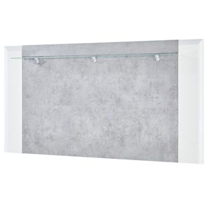 Nástěnný panel CANTERO bílá vysoký lesk/ beton obraz