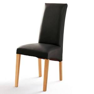 Jídelní židle FOXI I buk přírodní/textilní kůže černá obraz