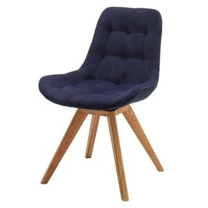 Jídelní židle BELFAST dub olejovaný/tmavě modrá obraz