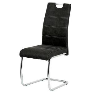 Jídelní židle ZOEY černá/stříbrná obraz