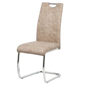 Jídelní židle ZOEY krémová/stříbrná obraz