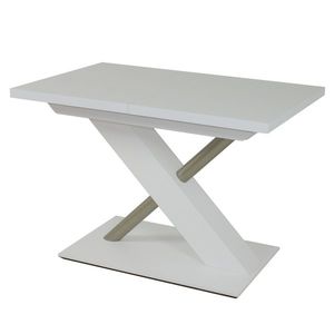 Jídelní stůl UTENDI 1 bílá, šířka 110 cm, rozkládací obraz