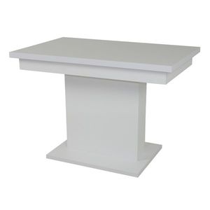 Jídelní stůl SHIDA 2 bílá, šířka 110 cm, rozkládací obraz