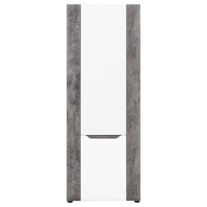 Regál JADE B6 beton/bílá lesklá obraz