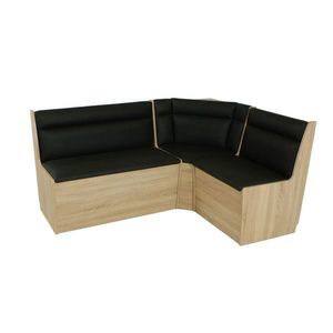 Rohová jídelní lavice BIG-BOX VI dub sonoma/černá obraz