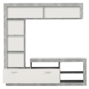 Obývací stěna VIDAL beton/bílá obraz