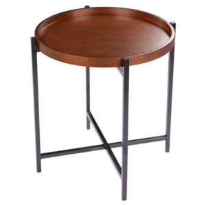 Odkládací stolek RINOLA dřevo/kov obraz