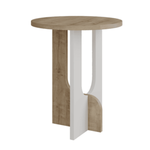 Přístavný stolek LUNA dub/bílá obraz