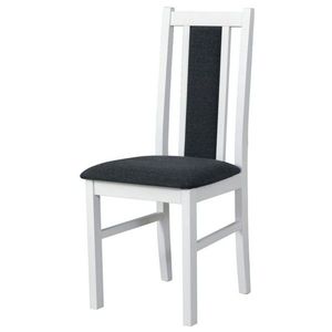 Jídelní židle BOLS 14 bílá/tmavě šedá obraz