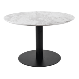 Konferenční stolek BULZONU bílý mramor/černá obraz